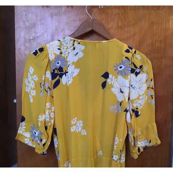 Sea New York Yellow Floral Midi Dress - Picture 6 of 9